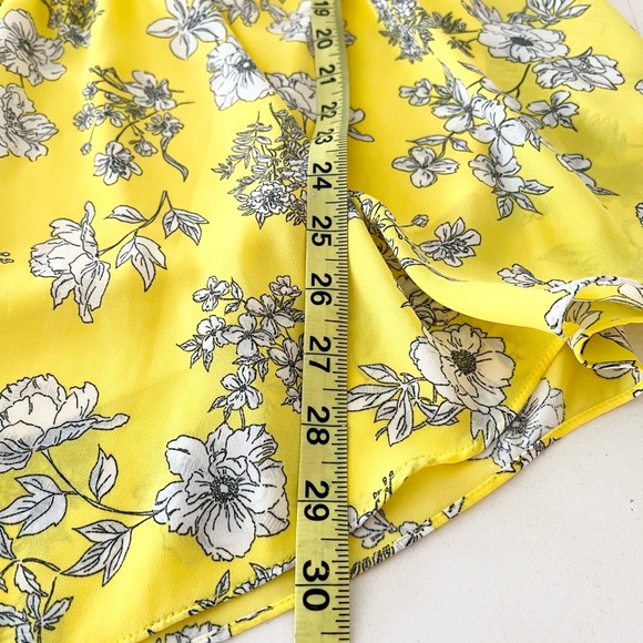 Gianni Bini NWT XS Yellow Floral Asymmetrical Skirt Boho Spring Ruffle Midi - Picture 7 of 10